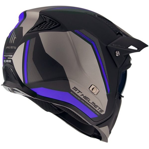 Casco MT Streetfighter Twin C7 – Azul Mate - Imagen 3