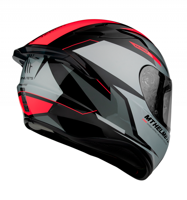 Casco MT Targo Pro Sound A5 Rojo Fluor Brillo - Imagen 3