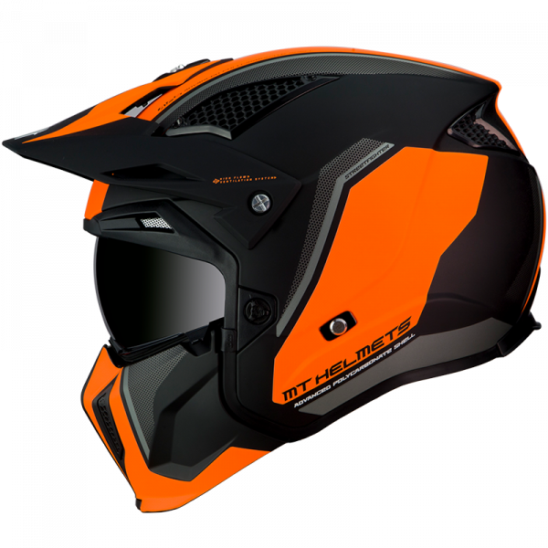 Casco MT Streetfighter Sv Twin C4 Naranja Fluor Mate