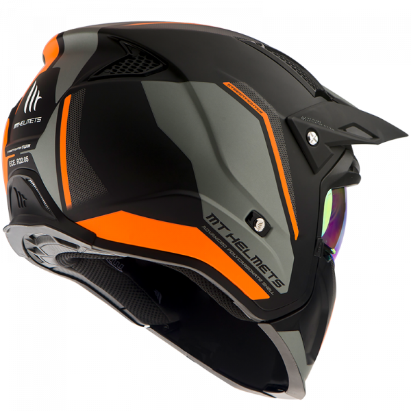 Casco MT Streetfighter Sv Twin C4 Naranja Fluor Mate - Imagen 3