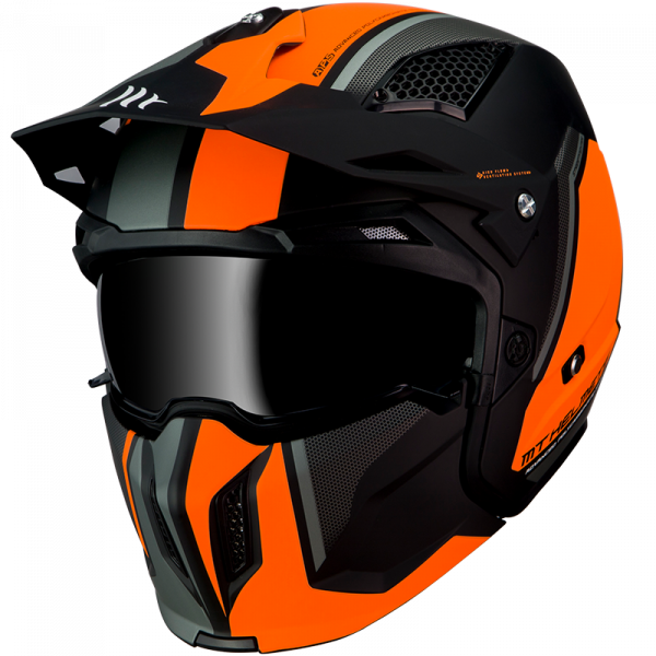 Casco MT Streetfighter Sv Twin C4 Naranja Fluor Mate - Imagen 2