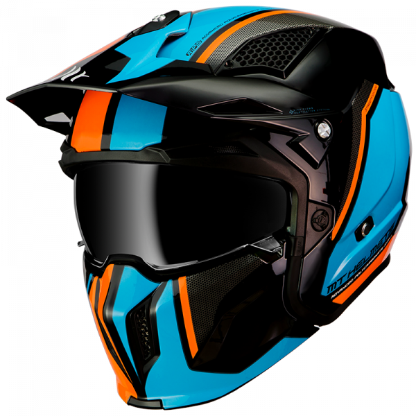 Casco MT Streetfighter Sv Twin A4 Naranja Fluor Brillo - Imagen 2