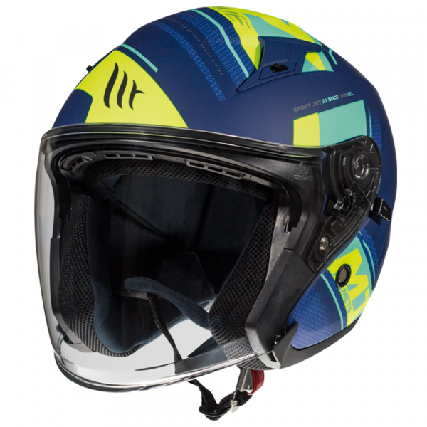Casco MT Avenue SV Sideway J3 – Amarillo Fluor Mate - Imagen 2