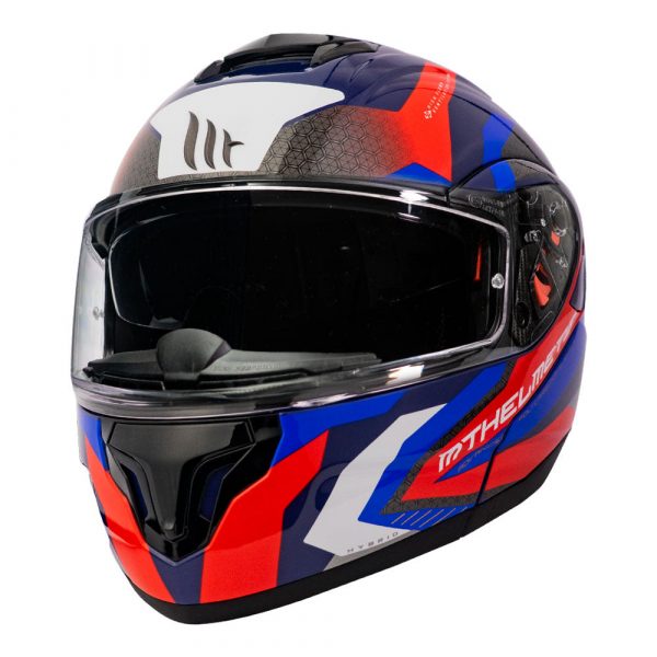 Casco MT Helmets Atom sv Híbrido B7 Azul Brillo + Antiempañante Fogoff - Imagen 3