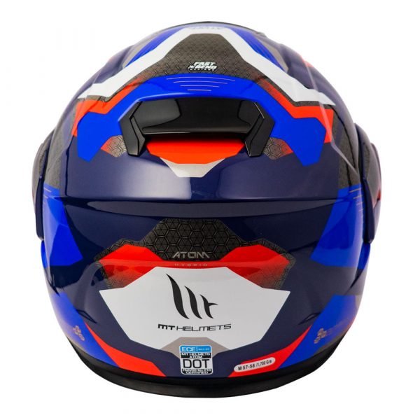 Casco MT Helmets Atom sv Híbrido B7 Azul Brillo + Antiempañante Fogoff - Imagen 5