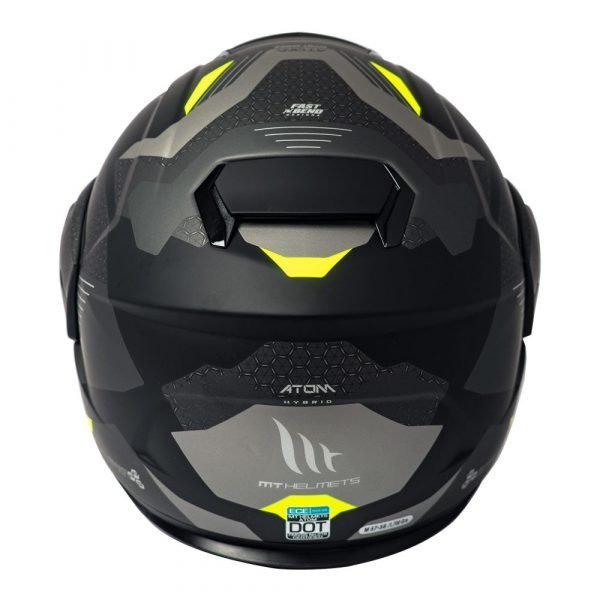 Casco MT Helmets Atom sv Híbrido F2 Amarillo Fluor + Antiempañante Fogoff - Imagen 4