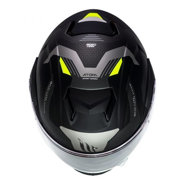 Casco MT Helmets Atom sv Híbrido F2 Amarillo Fluor + Antiempañante Fogoff - Imagen 6