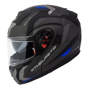 Casco MT Helmets Atom sv Híbrido F7 Azul Mate + Antiempañante Fogoff
