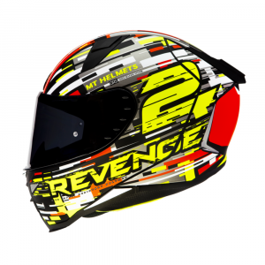 Casco MT Helmets Revenge 2 Baye A5 Rojo Brillo+Mica Ahumada de regalo