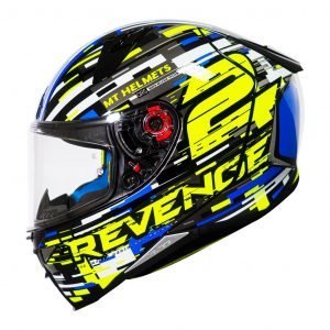 Casco MT Helmets Revenge 2 Baye A7 Azul Brillo + Mica Ahumada de regalo