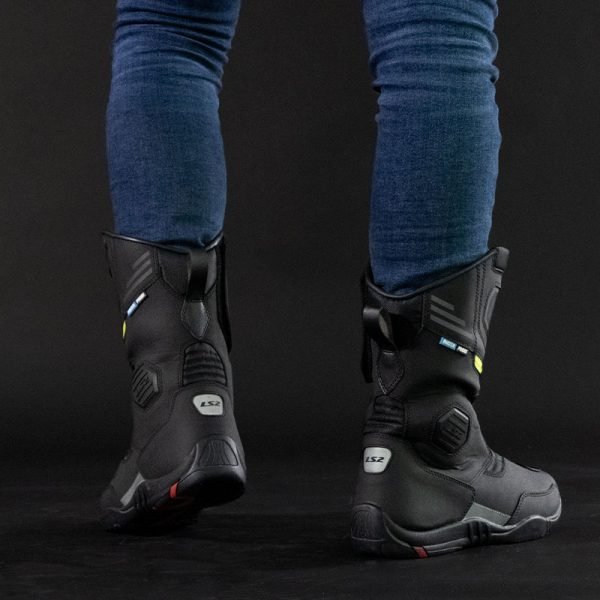 Botas LS2 Goby Waterproof Negras Amarillas - Imagen 8