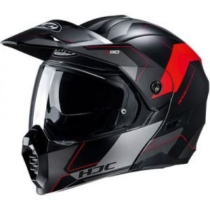 Casco Abatible HJC C80 Rox MC1SF Negro/Rojo