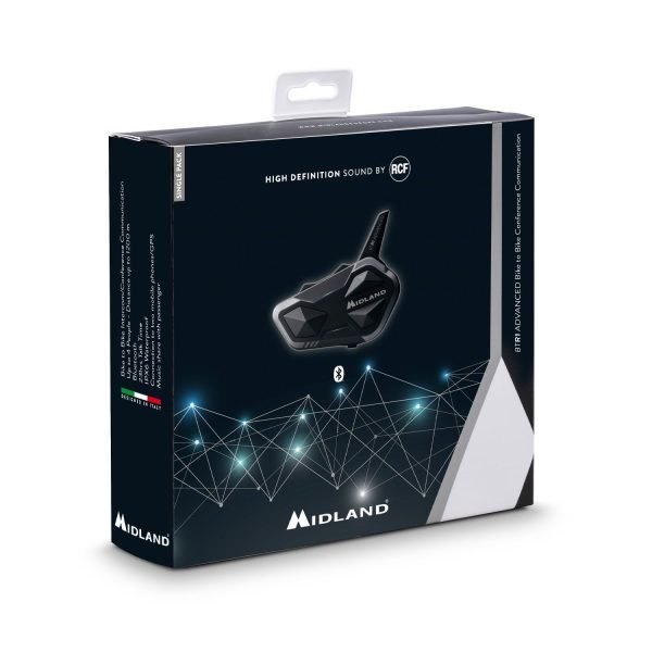 Intercomunicador Para Moto Midland BTR1 Advanced Single - Imagen 2