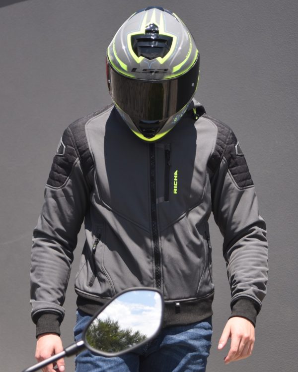 Chaqueta de moto Richa Atomic Wp Grey/Fluor Yellow - Imagen 2