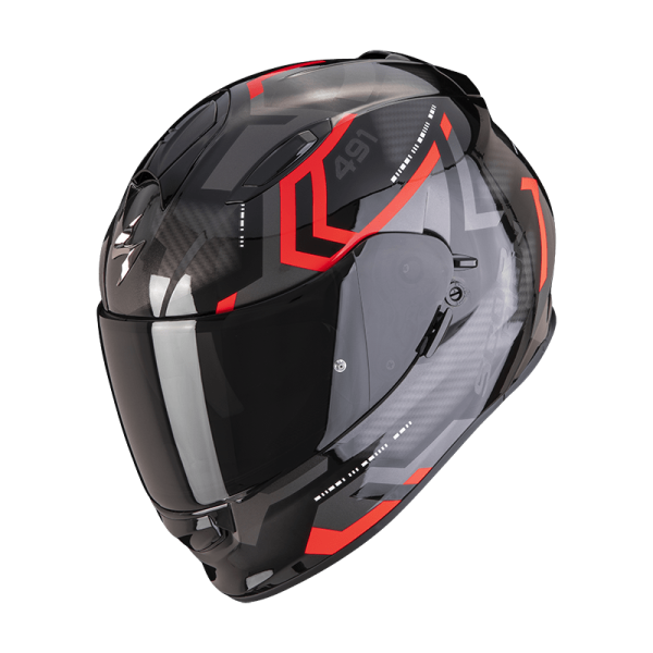 Casco Scorpion Exo-491 Spin Negro Rojo