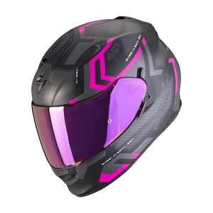 Casco Scorpion Exo-491 Spin Negro Mate Fucsia