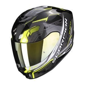 Casco Scorpion Exo-391 Haut Negro Gris Amarillo