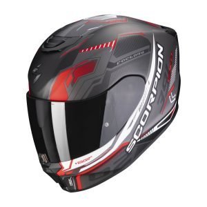 Casco Scorpion Exo-391 Haut Negro Mate Gris Rojo