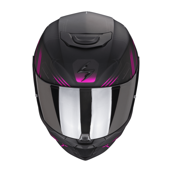 Casco Scorpion Exo-391 Spada Negro mate Fucsia - Imagen 2