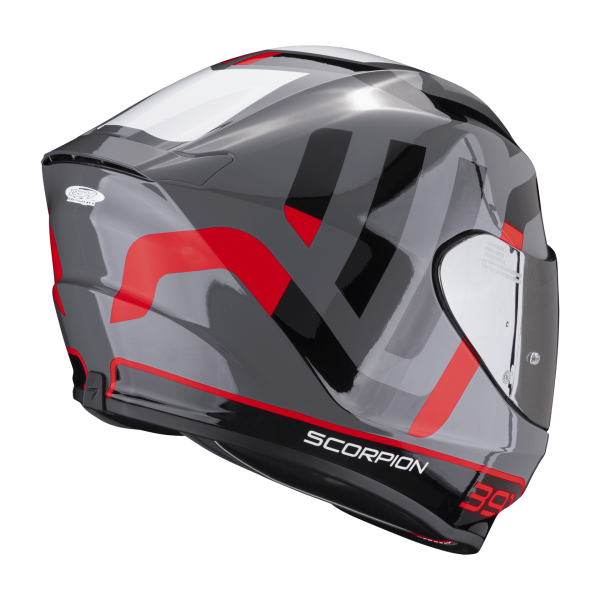 Casco Scorpion Exo-391 Arok Gris Rojo Negro - Imagen 3