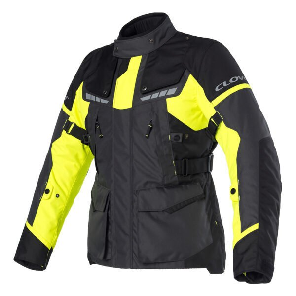 Chaqueta de moto Clover SCOUT-4 WP Negro Amarillo