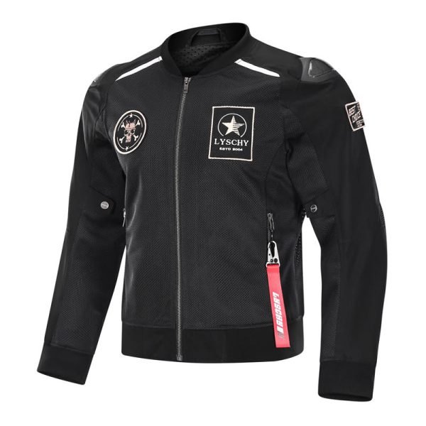 Chaqueta para moto Lyschy LY-2025w aviador protecciones Verano