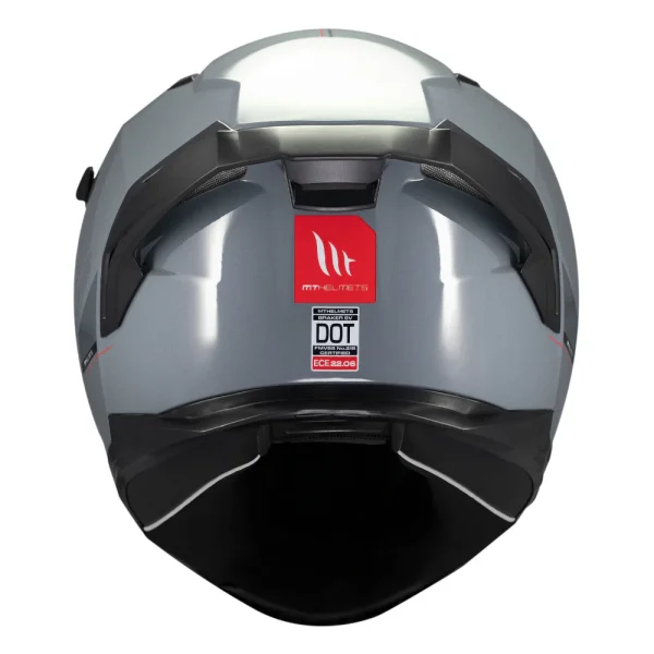 Casco MT Helmets Braker SV Solid A12 Gris Perla Brillo - Imagen 5