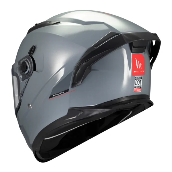 Casco MT Helmets Braker SV Solid A12 Gris Perla Brillo - Imagen 6