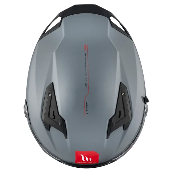 Casco MT Helmets Braker SV Solid A12 Gris Perla Brillo - Imagen 7