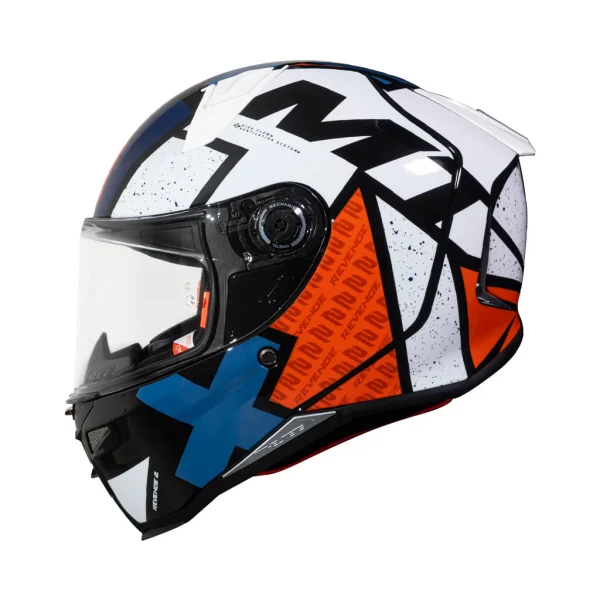 Casco de moto MT Helmets Revenge 2 S Light B0 Perla Brillo