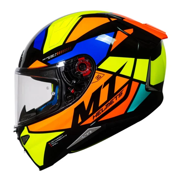 Casco MT Revenge 2 Scalpel C3 Amarillo Fluor Brillo+ Mica Ahumada de regalo