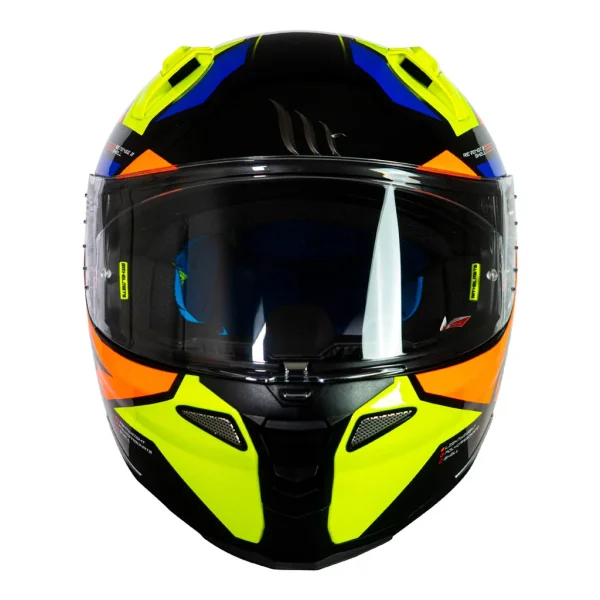 Casco MT Revenge 2 Scalpel C3 Amarillo Fluor Brillo+ Mica Ahumada de regalo - Imagen 5