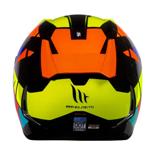 Casco MT Revenge 2 Scalpel C3 Amarillo Fluor Brillo+ Mica Ahumada de regalo - Imagen 4