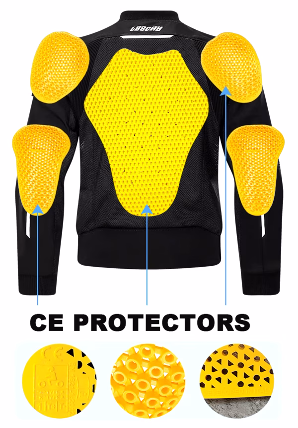 Chaqueta para moto Lyschy LY-2025w aviador protecciones Verano - Imagen 5
