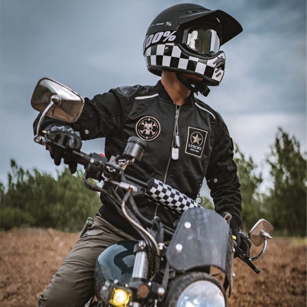 Chaqueta para moto Lyschy LY-2025w aviador protecciones Verano - Imagen 7