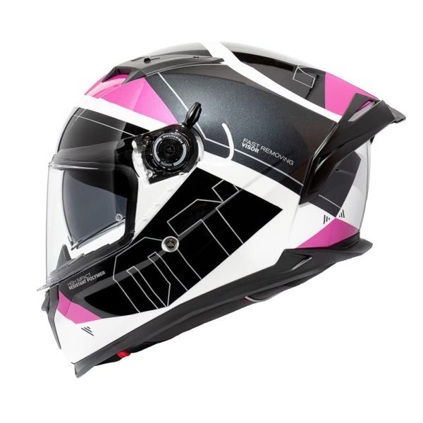 Casco MT Helmets Braker SV A8 Lab Rosa Brillo