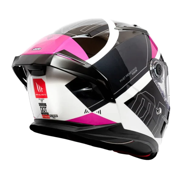 Casco MT Helmets Braker SV A8 Lab Rosa Brillo - Imagen 4