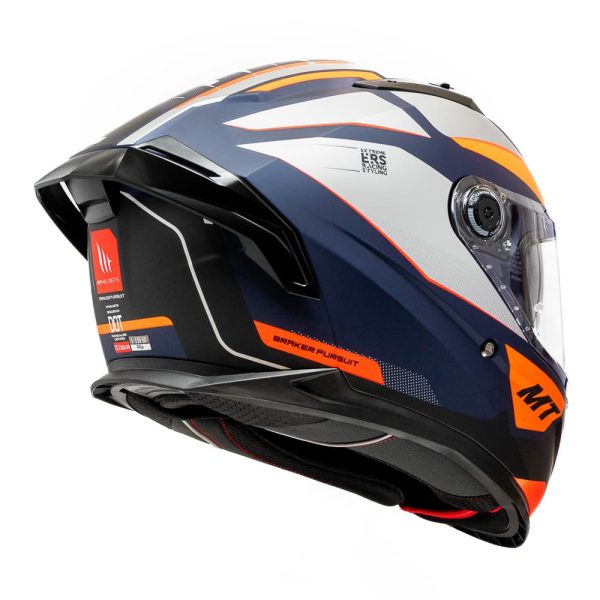Casco MT Helmets Braker SV C4 Pursuit Naranja Mate - Imagen 3