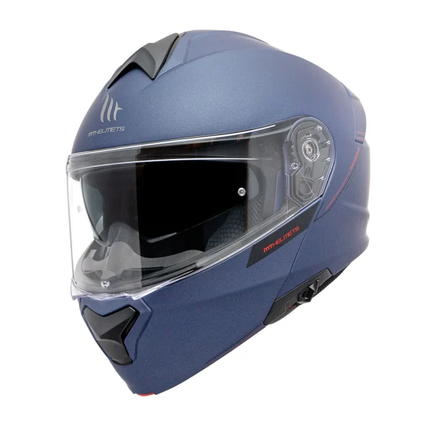 Casco de moto abatible MT Helmets Genesis SV Azul Mate - Imagen 3