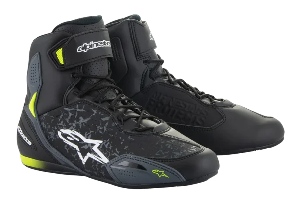 Botas de moto Alpinestars Faster 3 Negro Amarillo Fluo - Imagen 2