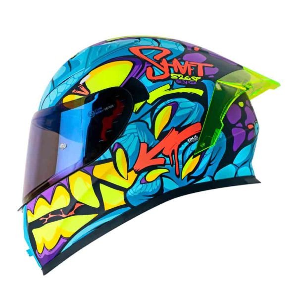 Casco de moto Shaft 526SP Evo Dano azul integral