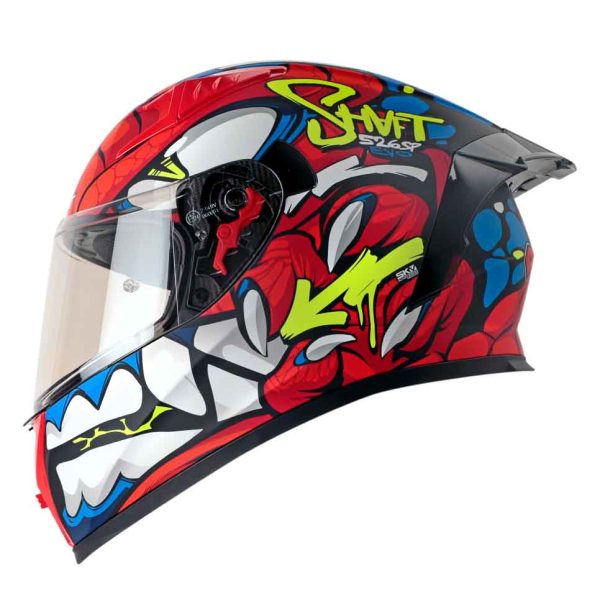 Casco de moto Shaft 526SP Evo Dano rojo azul integral