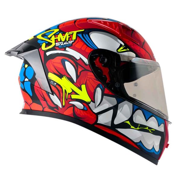Casco de moto Shaft 526SP Evo Dano rojo azul integral - Imagen 2