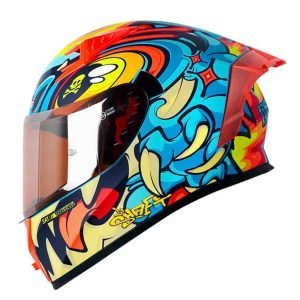 Casco de moto Shaft 526SP Evo Ojibrou azul rojo integral