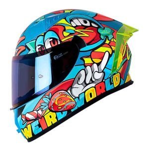 Casco de moto Shaft 526SP Evo Weird azul integral