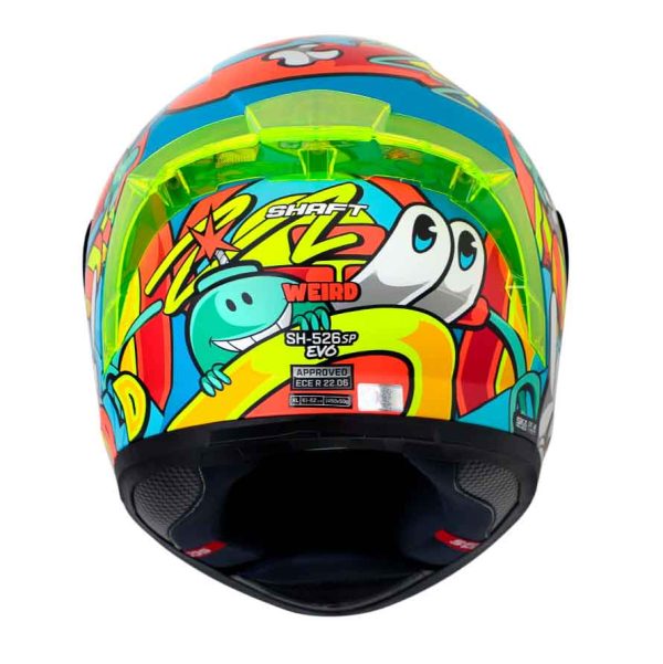 Casco de moto Shaft 526SP Evo Weird azul integral - Imagen 4
