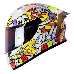 Casco de moto Shaft 526SP Evo Weird blanco integral