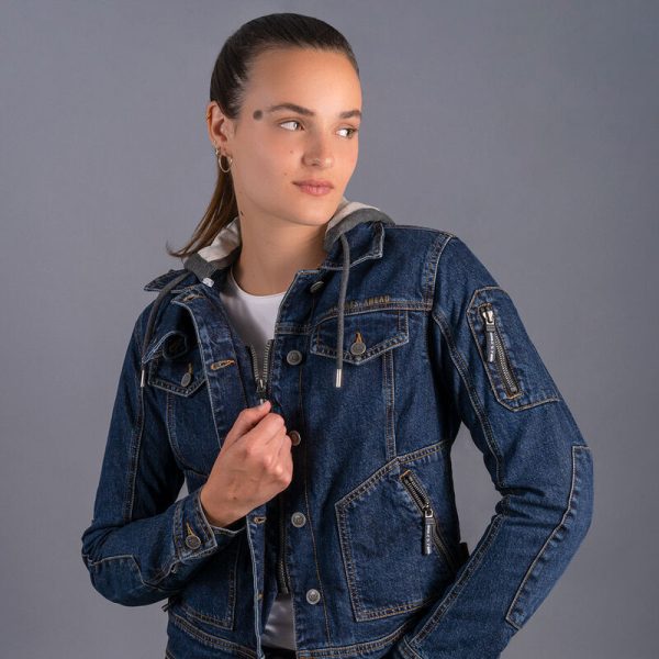 Chaqueta de mujer LS2 Oaky jeans azul - Imagen 2