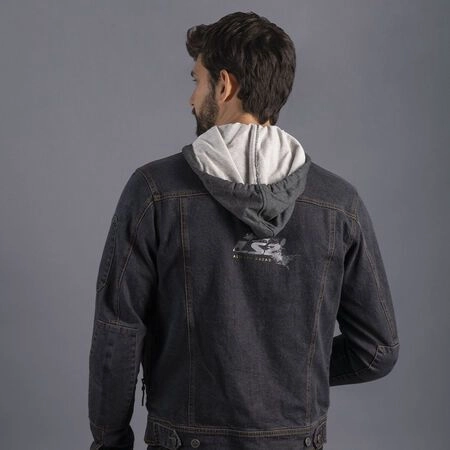Chaqueta de hombre LS2 Oaky jeans negra - Imagen 3