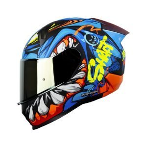 Casco moto Shaft SH-560 evo Menfis azul mate integral